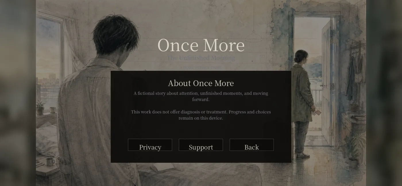 Once More title and archive screen