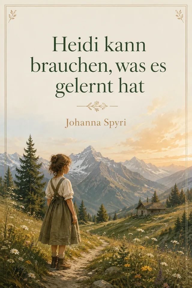 Heidi kann brauchen, was es gelernt hat cover